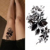 Флеш-тату KD1050 большой цветок Body Art